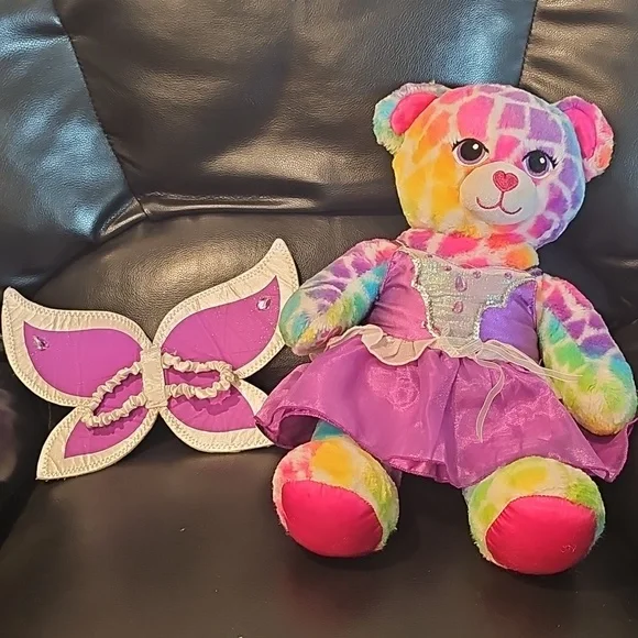 N Purple & White Fairy Costume For A Build A Bear Teddy Bear. Bear Not Included! - Picture 8 of 8